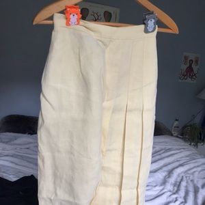 Ralph Lauren Pastel yellow midi skirt